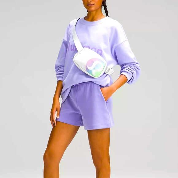 NWT LULULEMON 1L EVERYWHERE BELT BAG SILVER DROP w VAPOR PURPLE BLUE GREEN LOGO - Picture 3 of 6